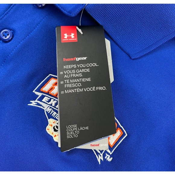 New Under Armour Heat Gear The Ripken Experience Golf Polo Shirt Mens L Blue - Picture 7 of 8